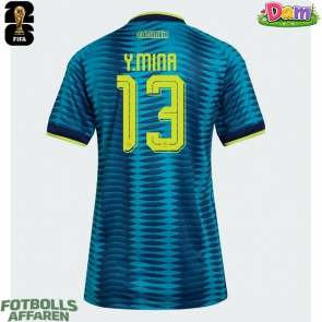 Colombia Yerry Mina #13 Bortatröja Kvinnor VM 2026 Kortärmad